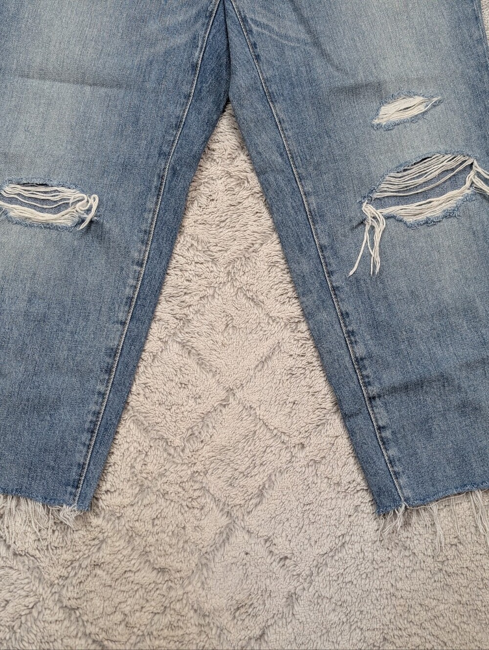 Able Jeans Womens 28 Blue Slouch Low Rise Cropped Baggy Cotton Blend Casual - Picture 3 of 10